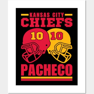 Kansas City Chiefs Pacheco 10 American Football Retro Posters and Art